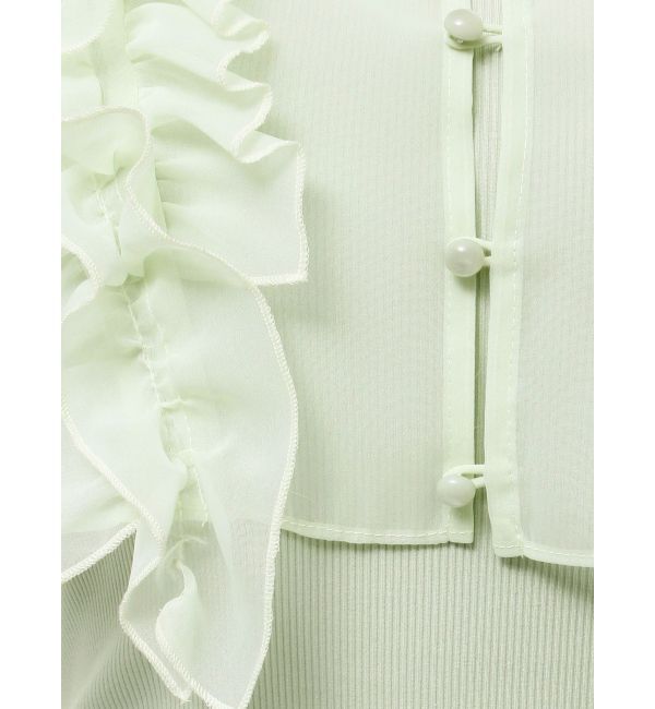 MERCURYDUO「【OUNNOUN】フリルブラウスレイヤードカットソー」|Tシャツ・カットソー|