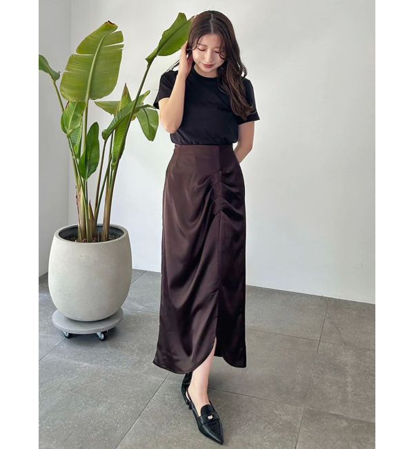 MERCURYDUO「【WEB限定カラーあり】アシメタックナロースカート」|スカート|