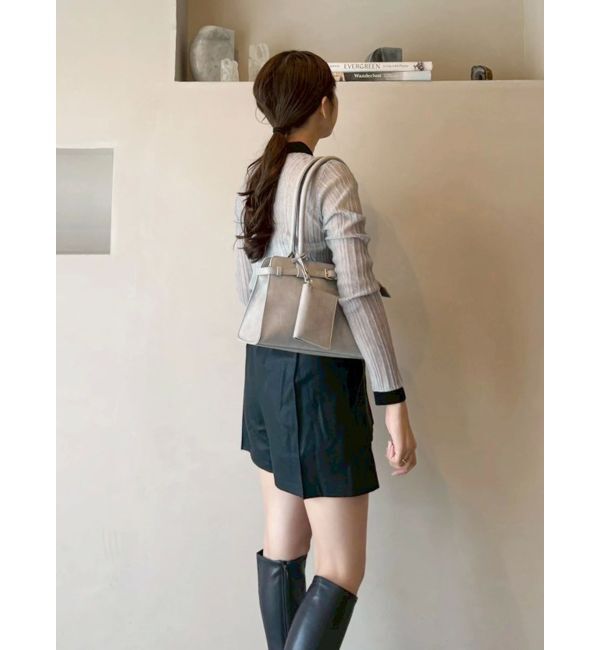 MERCURYDUO「フェイクレザーハイウエストワークショートパンツ」|その他|