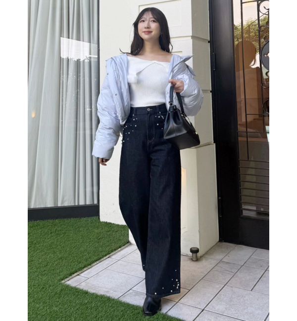 MERCURYDUO「【WEB限定カラーあり】フェイクファートリミングニット」|ニット・セーター|