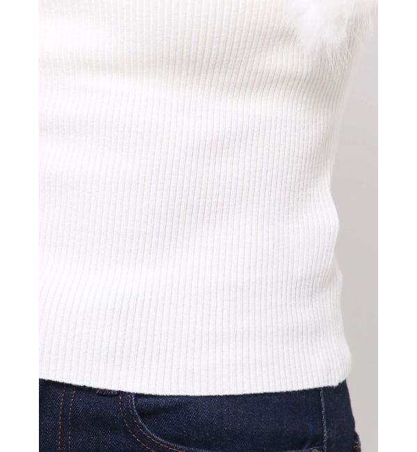 MERCURYDUO「【WEB限定カラーあり】フェイクファートリミングニット」|ニット・セーター|