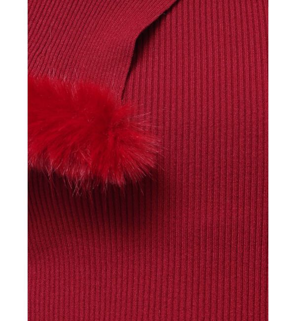 MERCURYDUO「【WEB限定カラーあり】フェイクファートリミングニット」|ニット・セーター|