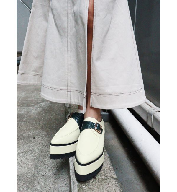 MURUA「ウェッジシューズ」|ローファー|アイボリー