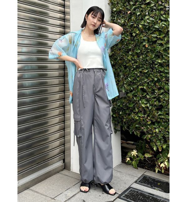 MURUA「フラワーシアーオープンカラーシャツ【WEB限定】」|シャツ・ブラウス|