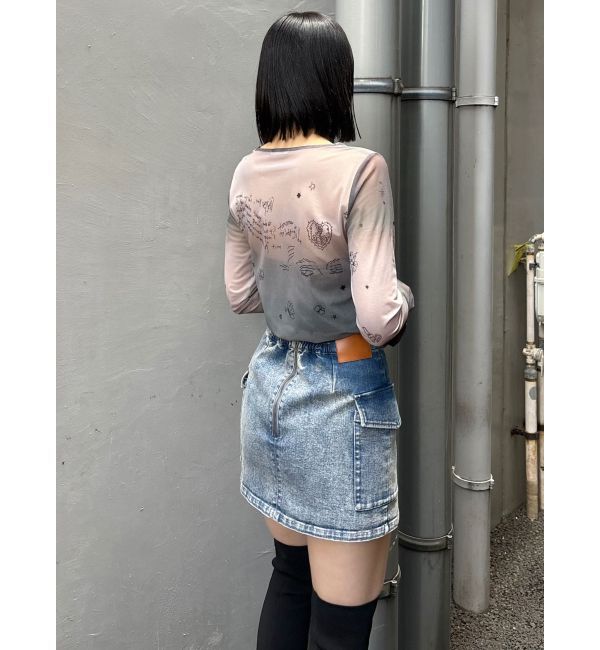 MURUA「ラップ風ミニスカート」|台形|