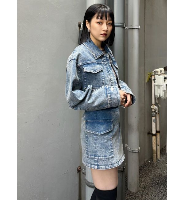 MURUA「ラップ風ミニスカート」|台形|