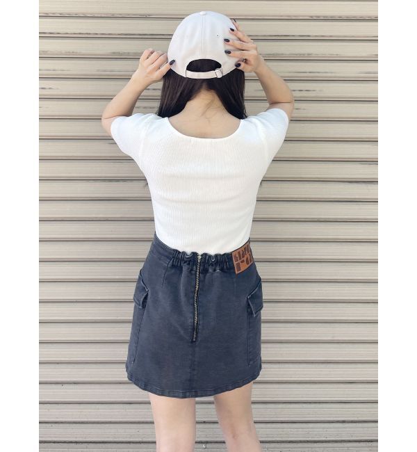 MURUA「ラップ風ミニスカート」|台形|