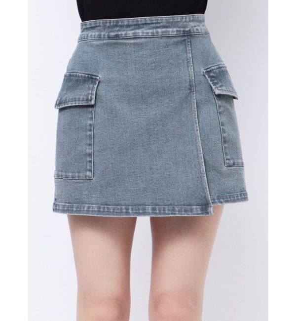 MURUA「ラップ風ミニスカート」|台形|