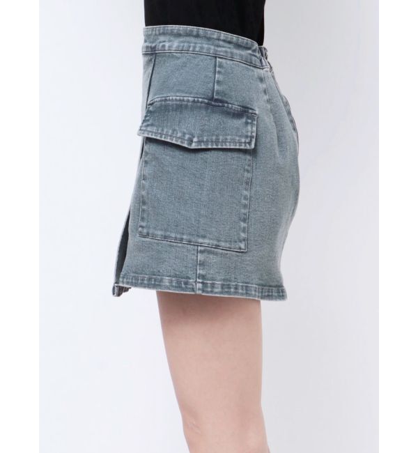 MURUA「ラップ風ミニスカート」|台形|