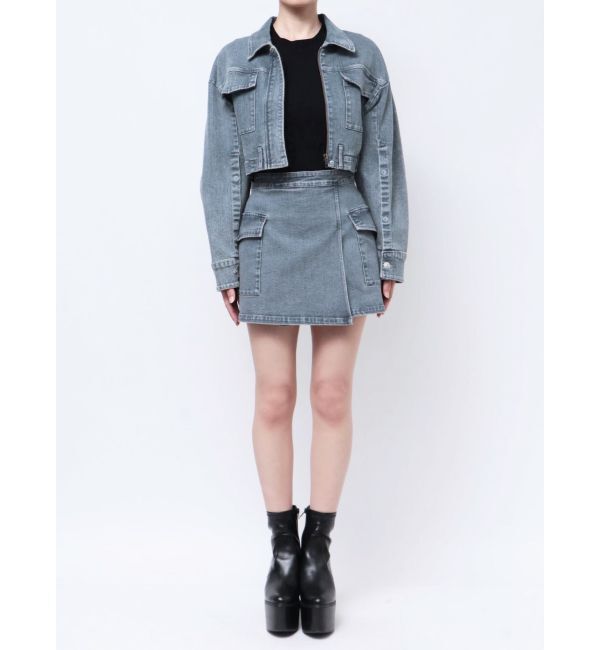 MURUA「ラップ風ミニスカート」|台形|