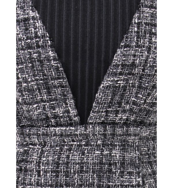 MURUA「ハイウエストツイードジャンパースカート」|ワンピース|