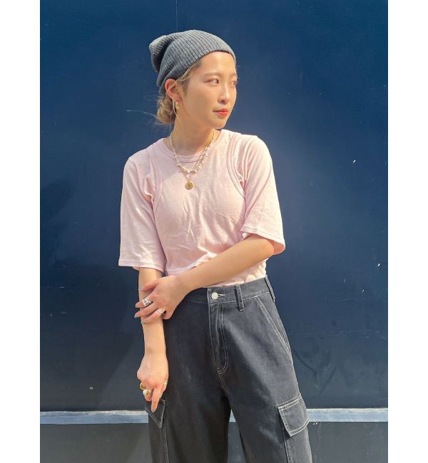 Ungrid「アメスリタンクレイヤードTee」|Tシャツ・カットソー|ピンク