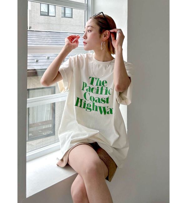 Ungrid「ヴィンテージウォッシュロゴビッグTee」|Tシャツ・カットソー|アイボリー