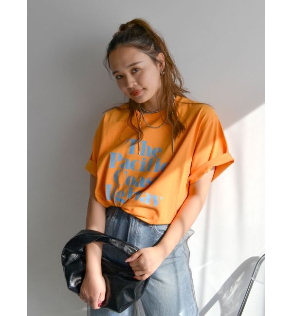 Ungrid「ヴィンテージウォッシュロゴビッグTee」|Tシャツ・カットソー|