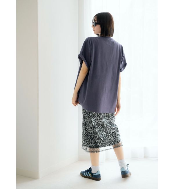 Ungrid「ヴィンテージウォッシュロゴビッグTee」|Tシャツ・カットソー|