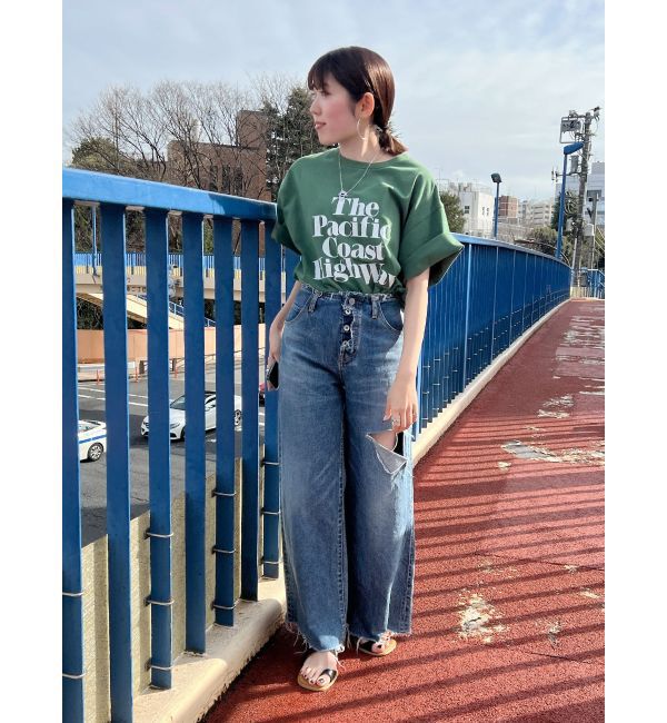 Ungrid「ヴィンテージウォッシュロゴビッグTee」|Tシャツ・カットソー|