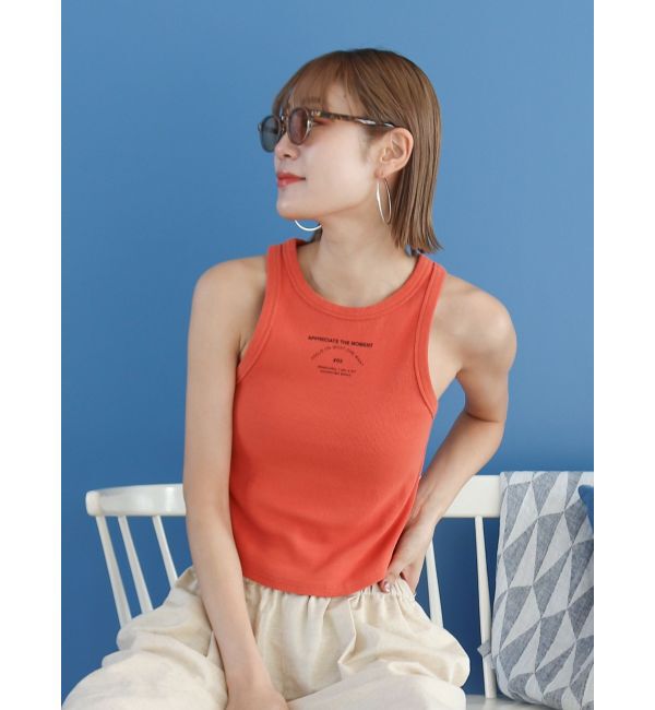 Ungrid「ロゴアメスリショートタンクトップ」|Tシャツ・カットソー|