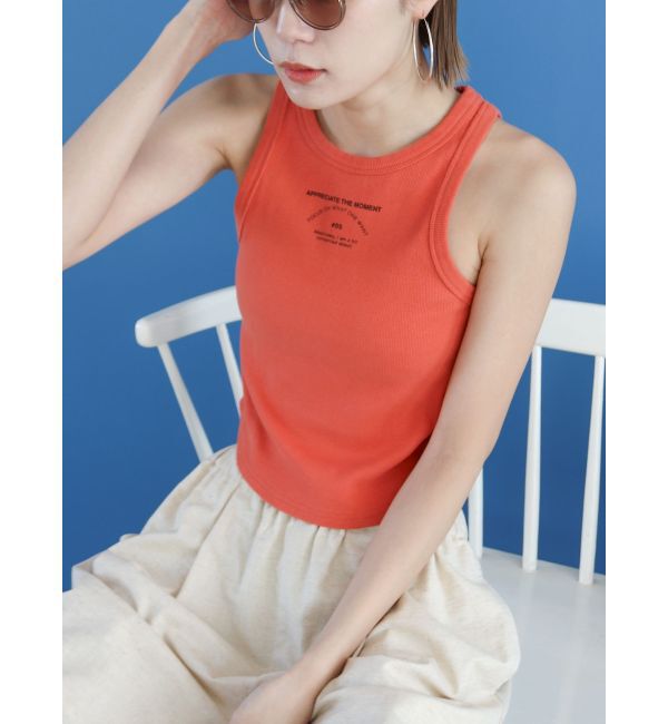 Ungrid「ロゴアメスリショートタンクトップ」|Tシャツ・カットソー|