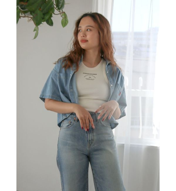 Ungrid「ロゴアメスリショートタンクトップ」|Tシャツ・カットソー|