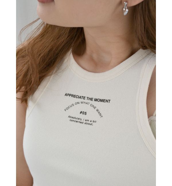 Ungrid「ロゴアメスリショートタンクトップ」|Tシャツ・カットソー|