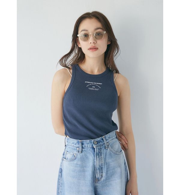 Ungrid「ロゴアメスリショートタンクトップ」|Tシャツ・カットソー|