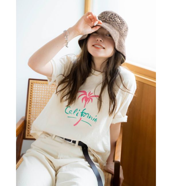 Ungrid「mixta別注 グラフィックロゴTee」|Tシャツ・カットソー|アイボリー