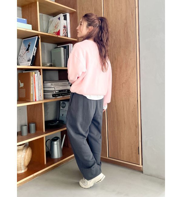 Ungrid「【WEB限定】スリーブタックスウェットライクルーズニット」|ニット・セーター|