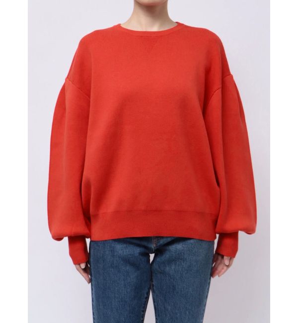 Ungrid「【WEB限定】スリーブタックスウェットライクルーズニット」|ニット・セーター|