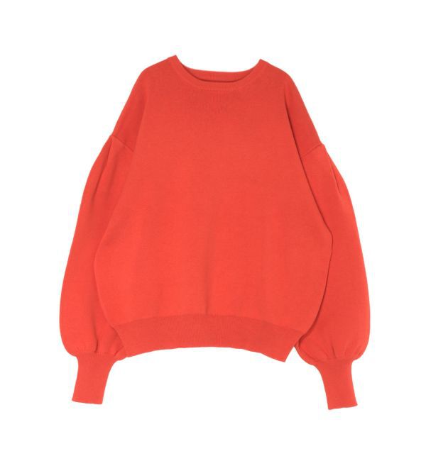 Ungrid「【WEB限定】スリーブタックスウェットライクルーズニット」|ニット・セーター|