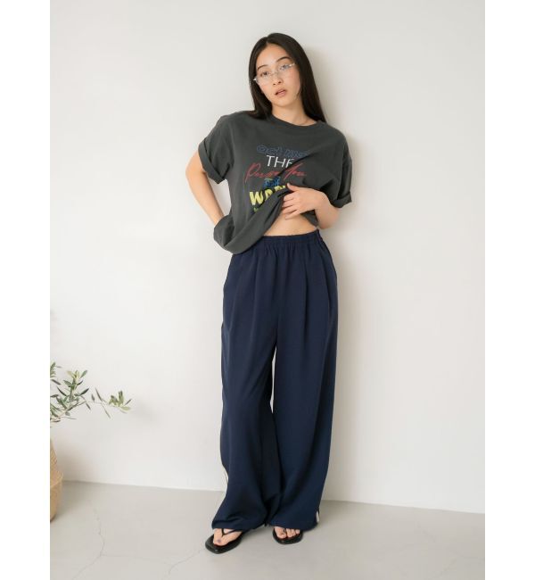 Ungrid「ラインデザインラフタックパンツ」|その他|