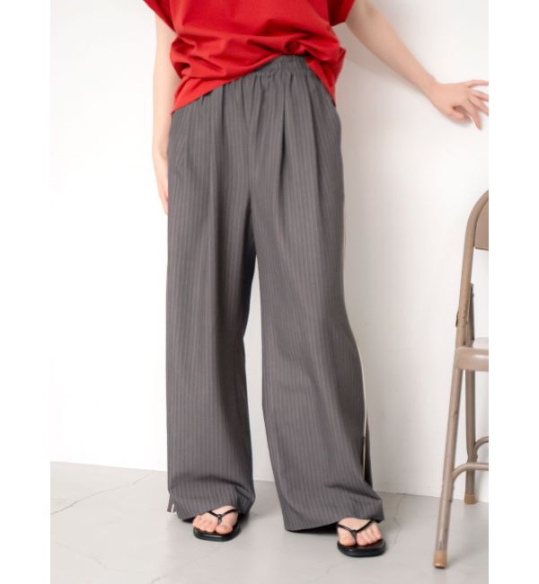 Ungrid「ラインデザインラフタックパンツ」|その他|