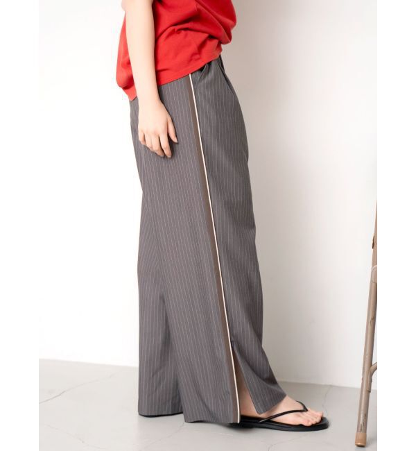 Ungrid「ラインデザインラフタックパンツ」|その他|