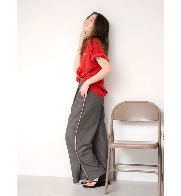 Ungrid「ラインデザインラフタックパンツ」|その他|