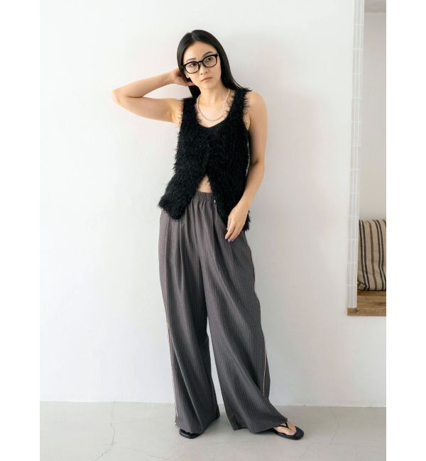 Ungrid「ラインデザインラフタックパンツ」|その他|