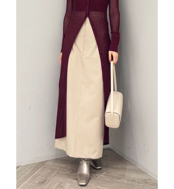 LAGUNAMOON「オーバーハイウエストスカート」|スカート|ベージュ