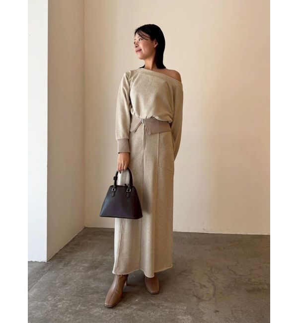 LAGUNAMOON「ウエストZIPラメスウェットプルオーバー」|Tシャツ・カットソー|