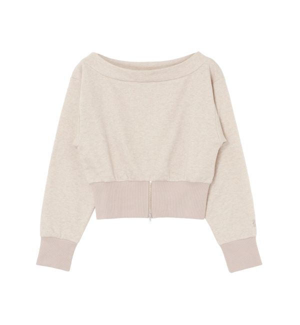 LAGUNAMOON「ウエストZIPラメスウェットプルオーバー」|Tシャツ・カットソー|