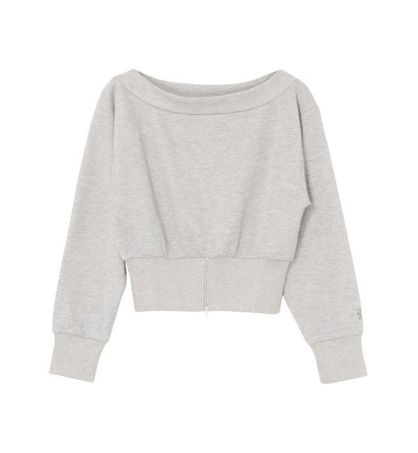 LAGUNAMOON「ウエストZIPラメスウェットプルオーバー」|Tシャツ・カットソー|