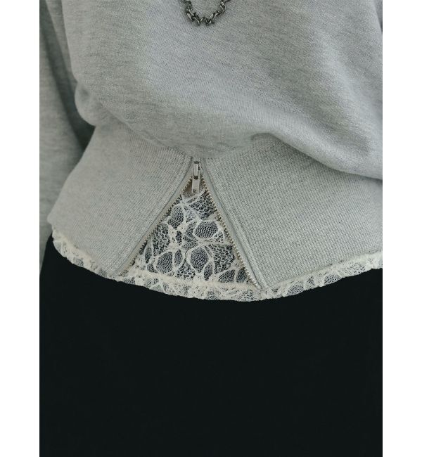 LAGUNAMOON「ウエストZIPラメスウェットプルオーバー」|Tシャツ・カットソー|