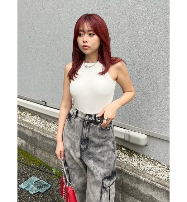 EVRIS「バックオープンボディースーツ」|タンクトップ|