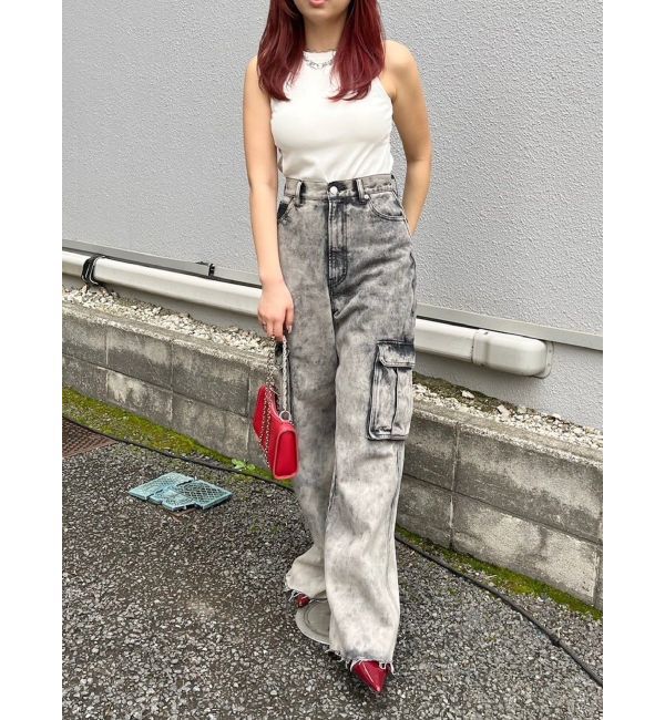 EVRIS「バックオープンボディースーツ」|タンクトップ|