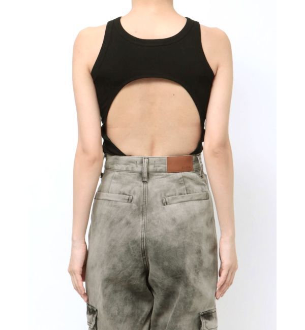 EVRIS「バックオープンボディースーツ」|タンクトップ|