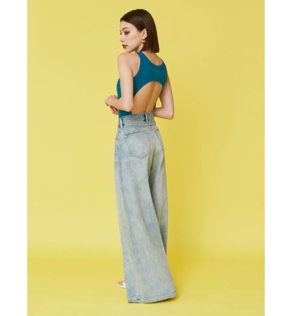 EVRIS「バックオープンボディースーツ」|タンクトップ|