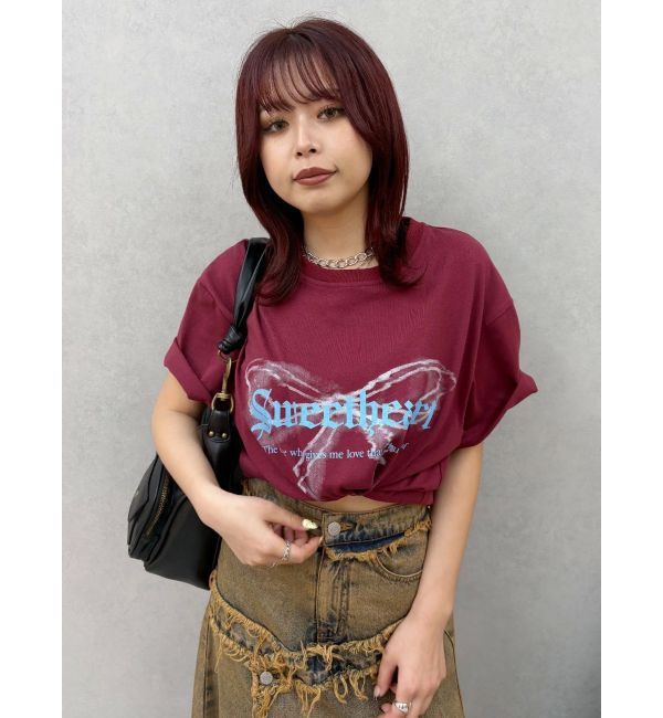 EVRIS「フロントリボングラフィックBIG Tシャツ」|Tシャツ・カットソー|