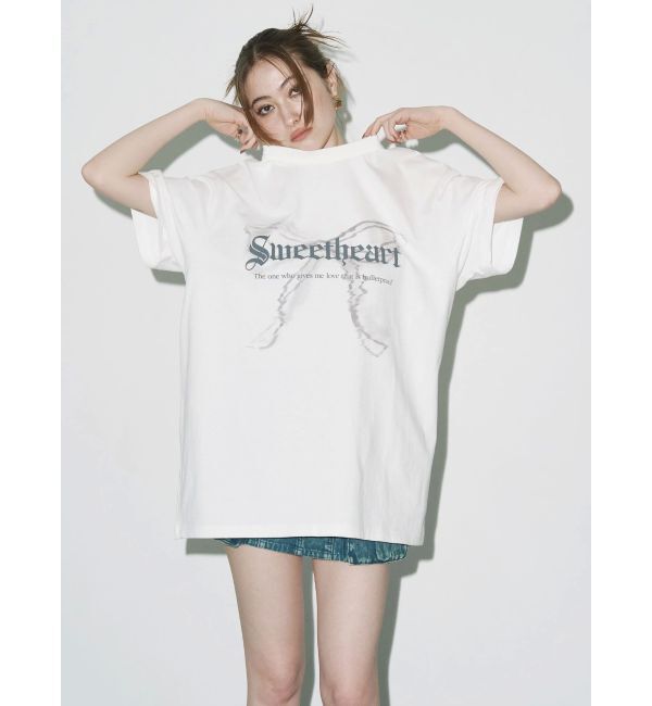 EVRIS「フロントリボングラフィックBIG Tシャツ」|Tシャツ・カットソー|