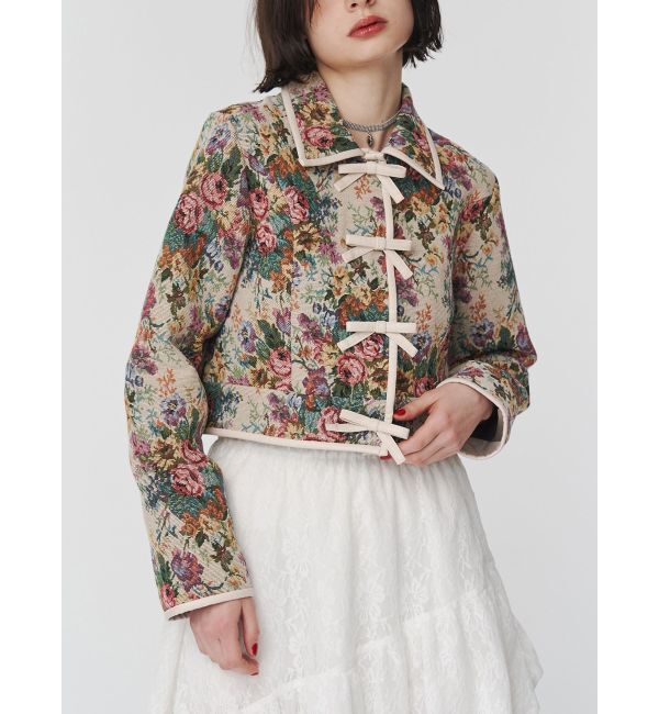 jouetie「ショートゴブランジャケット【セットアップ対応】」|テーラードジャケット|アイボリー