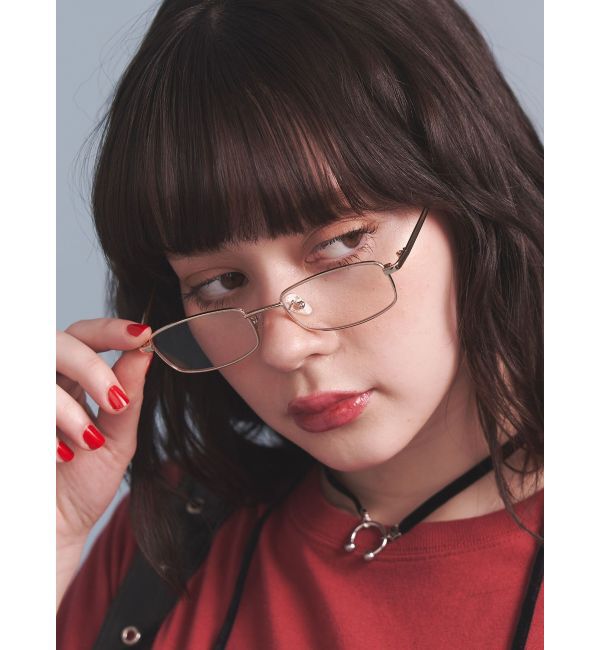 jouetie「スクエアフレームグラス」|サングラス|ゴールド