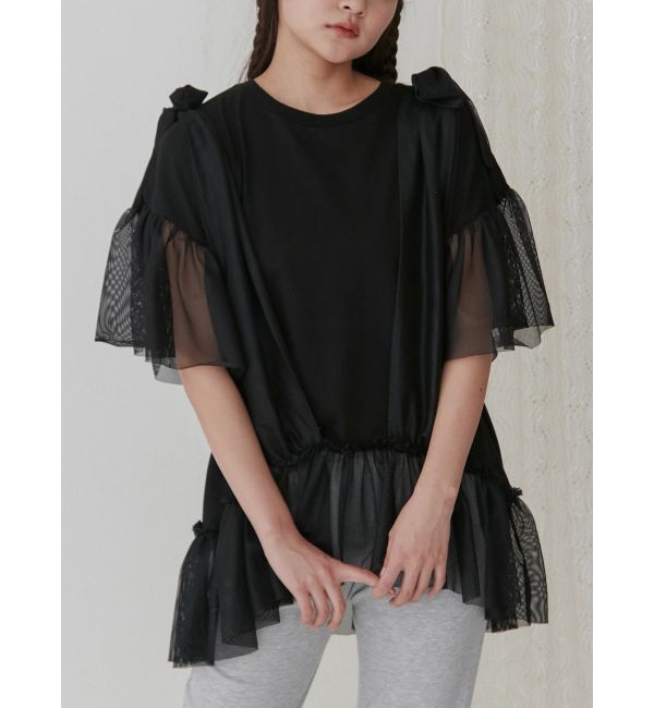 merry jenny「ビスチェレイヤードtee」|Tシャツ・カットソー|ブラック
