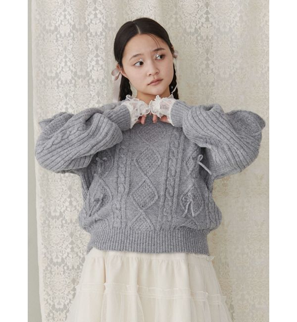 merry jenny「リボンたくさんニットプルオーバー」|ニット・セーター|