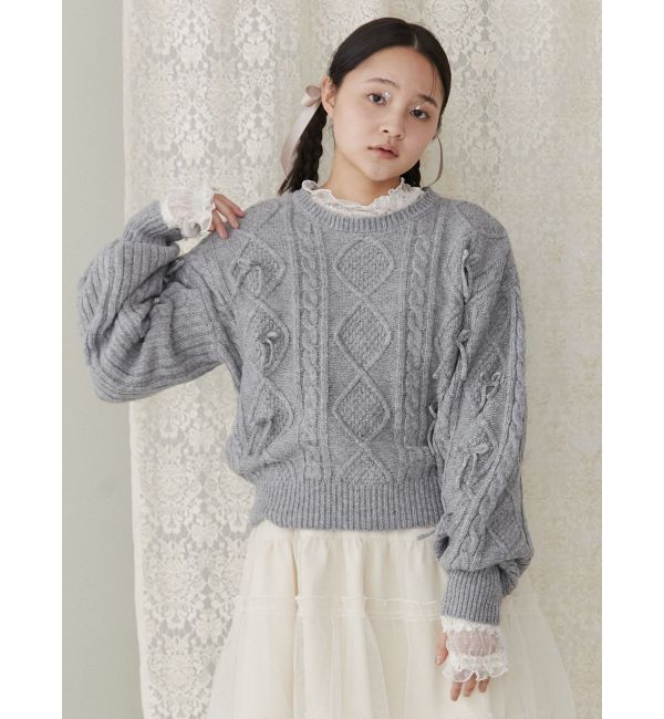 merry jenny「リボンたくさんニットプルオーバー」|ニット・セーター|